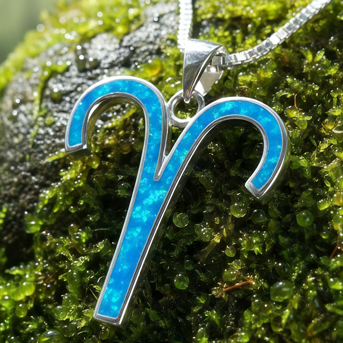 Aries Opal Zodiac Necklace – March 21 to April 19 – Spirit Magic