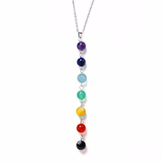 (Clearance) 7 Chakra Gem Stone Beads Pendant