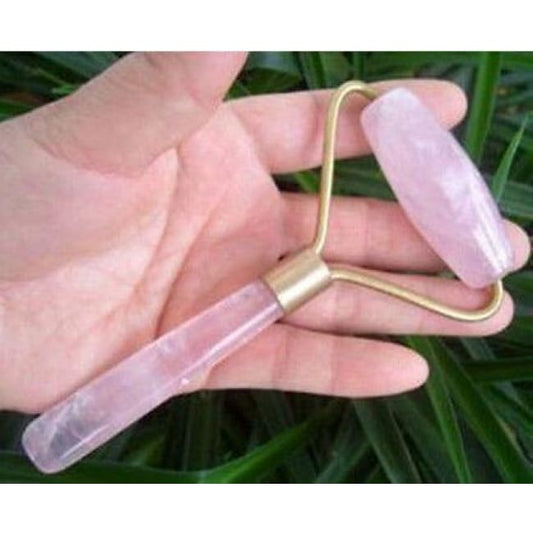 Rose Quartz Crystal Massage Roller
