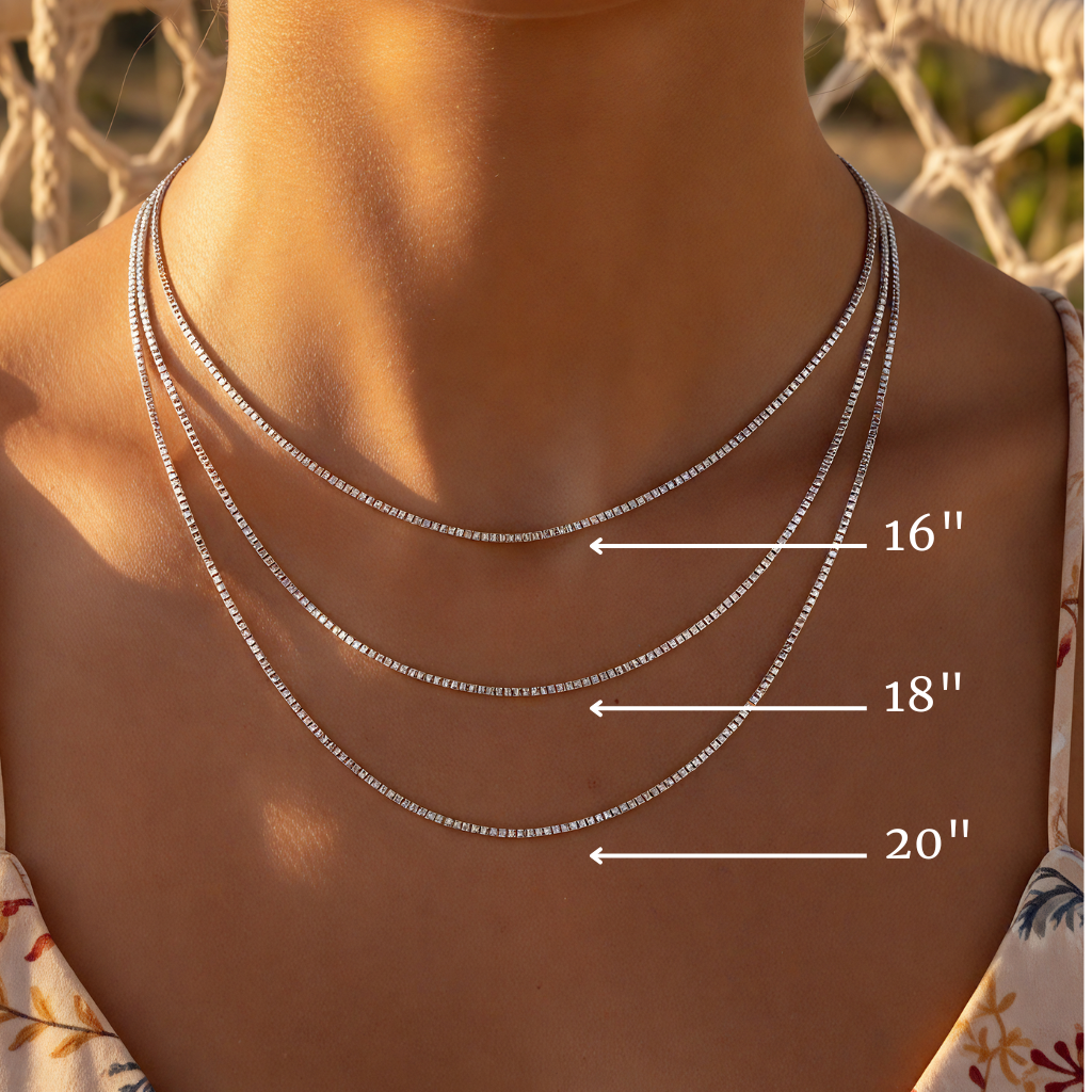 Classic Silver Box Chain Necklace