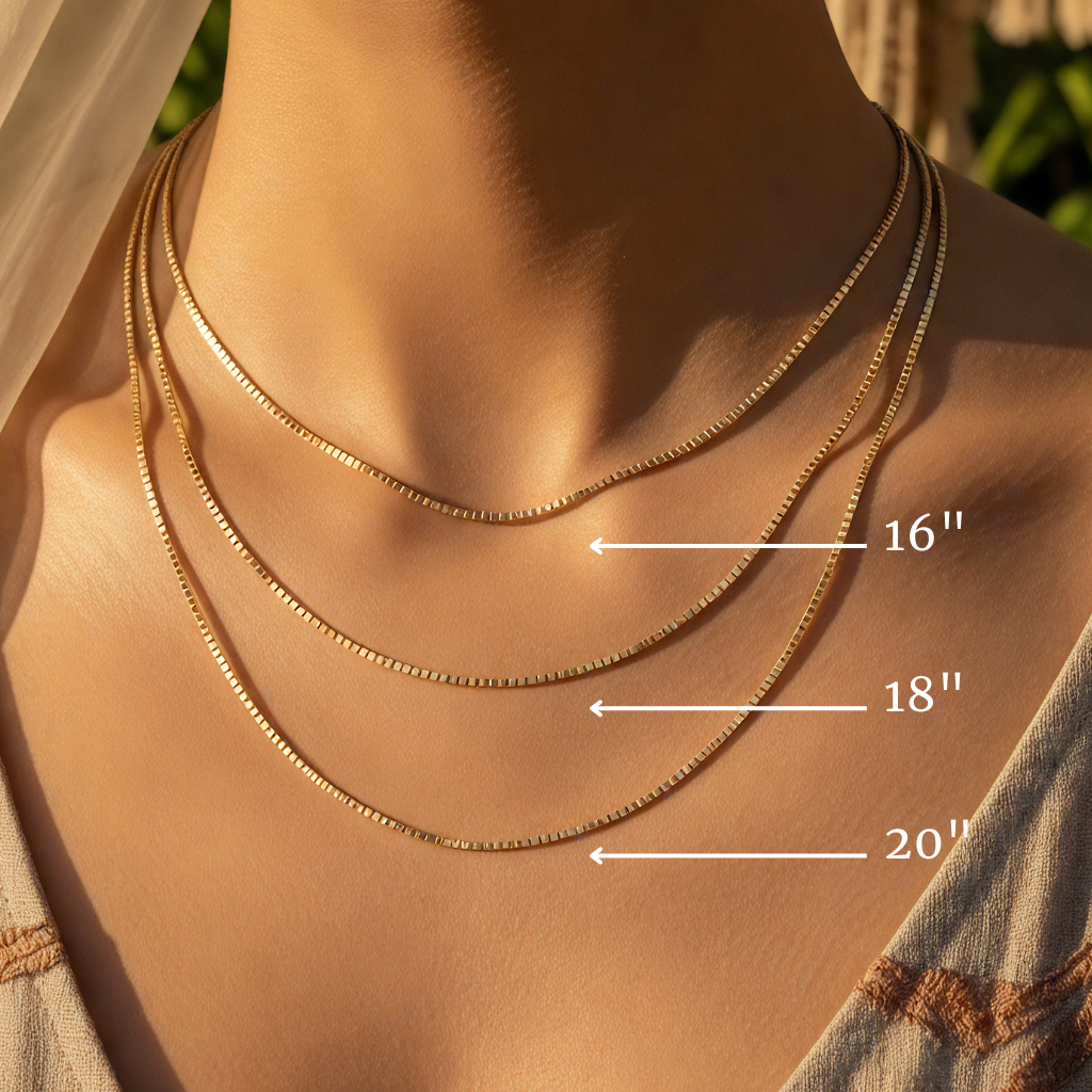 Gold Plated Box Chain Necklace