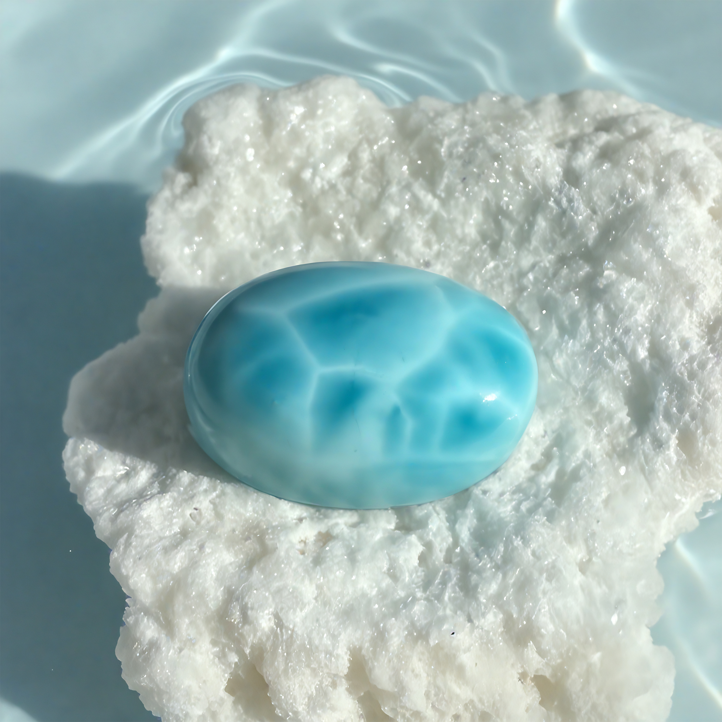 Larimar Teardrop Cabochon - The Stone of Atlantis