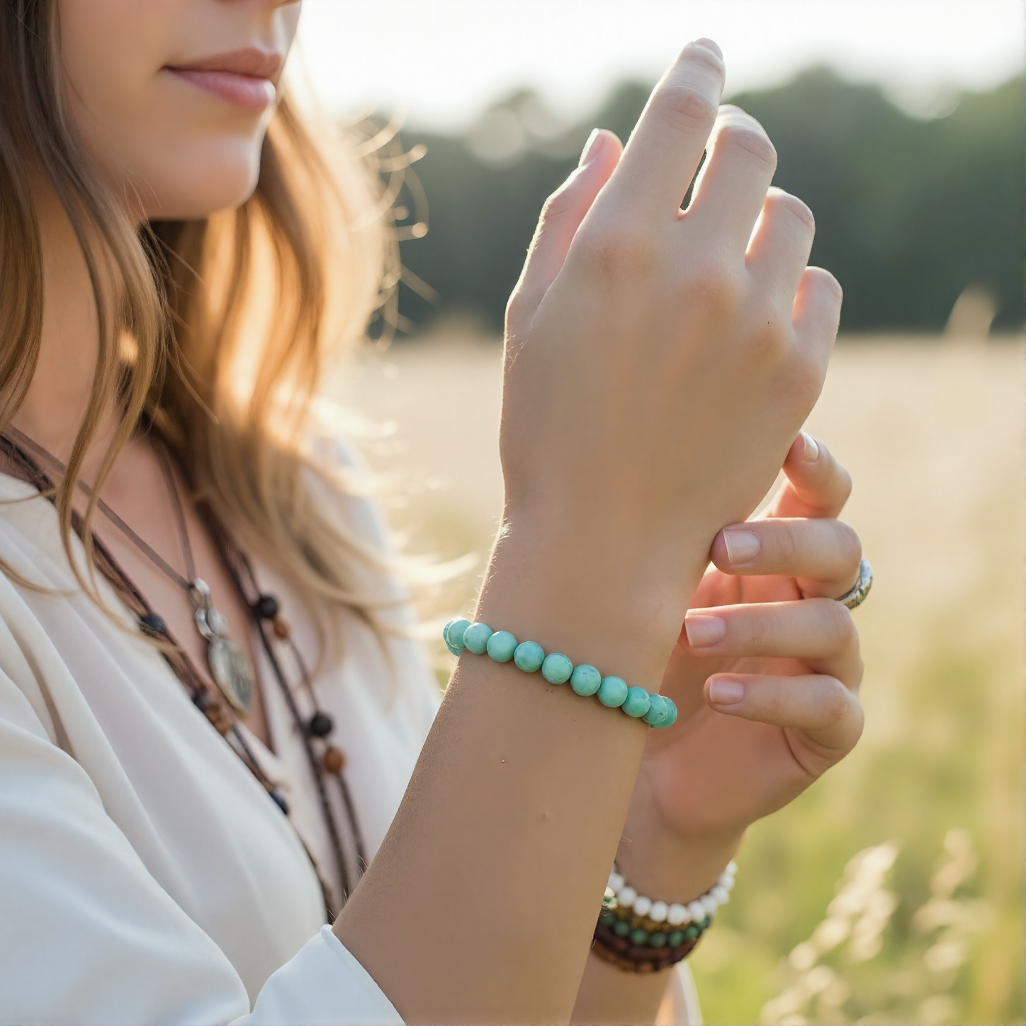 Amazonite Mala Bracelet