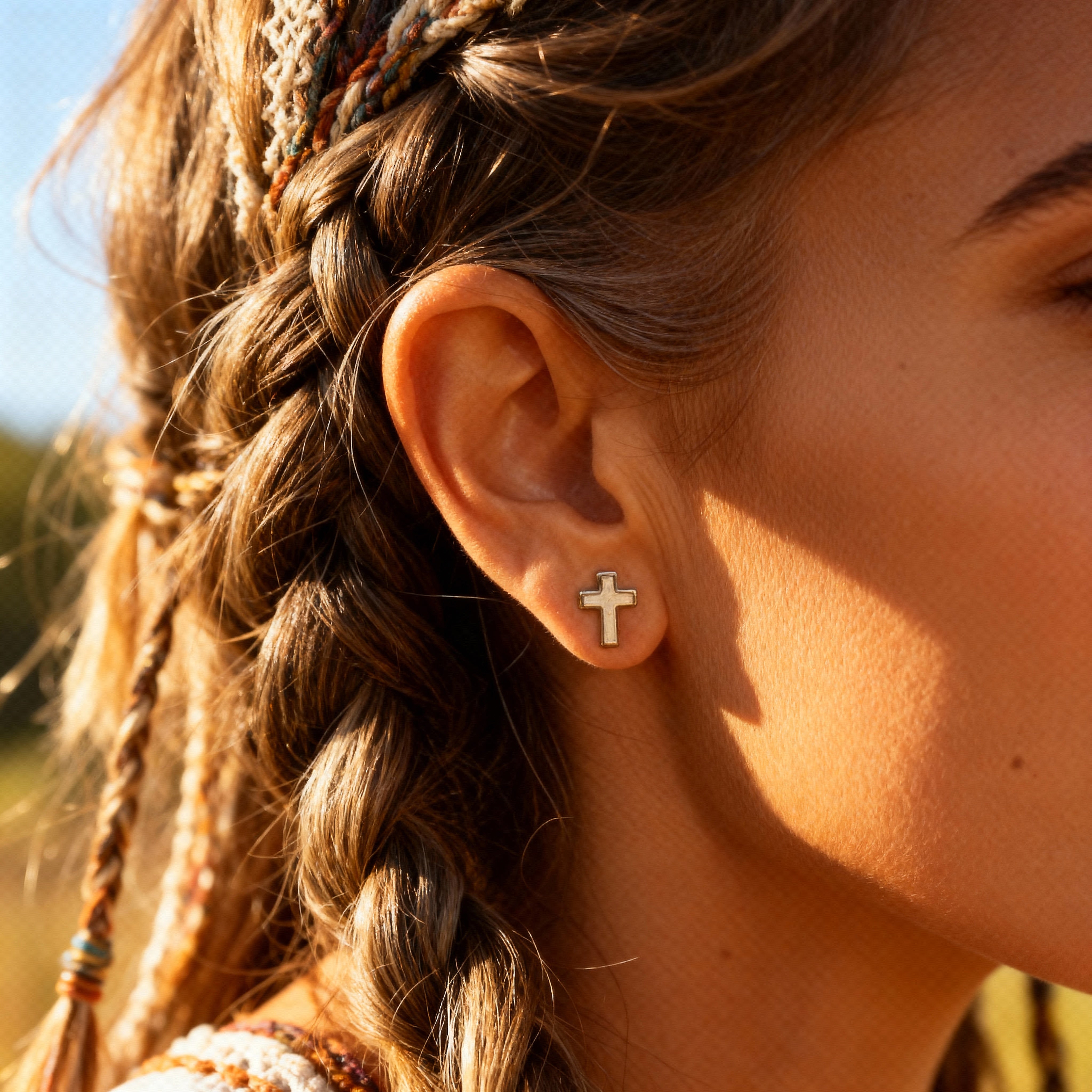 Opal & Silver Faith Earrings