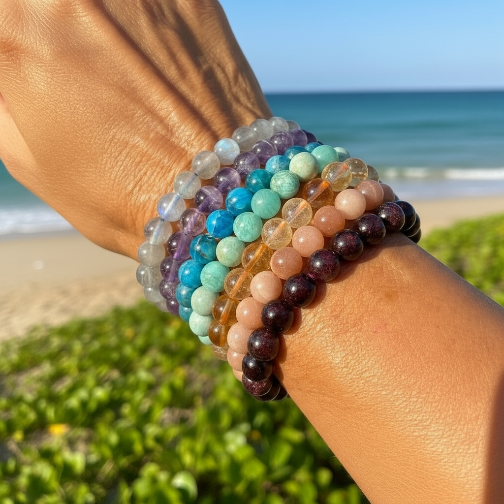 Seven Chakra Mala Gemstone Bracelet Set - SUPER SALE PRICING