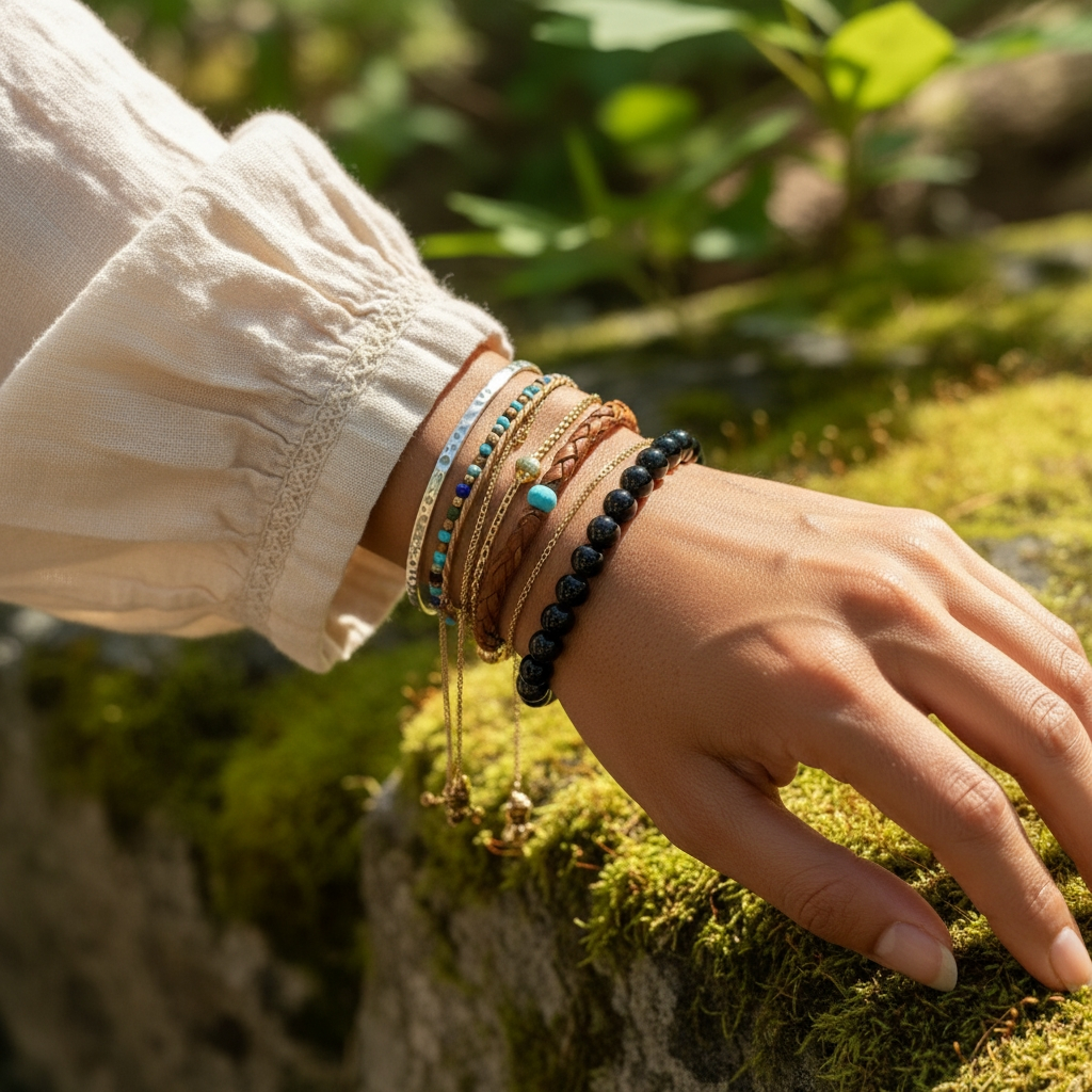 Black Obsidian Mala Bracelet