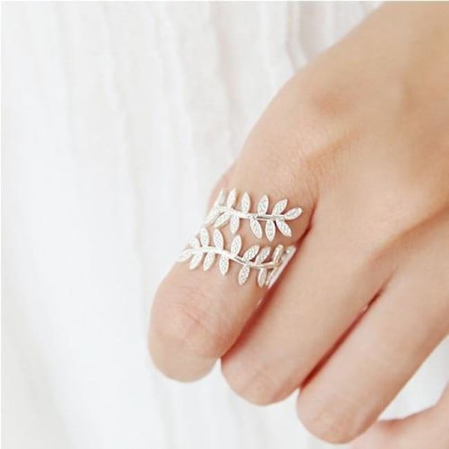 925 Silver Elvish Leaf Adjustable Fairytale Ring