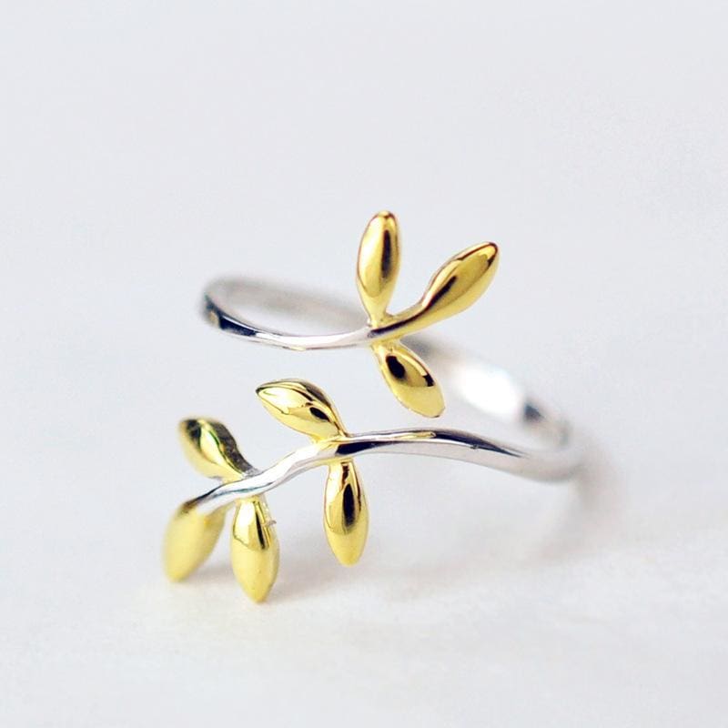 925 Silver Olive Branch Fairytale Adjustable Ring