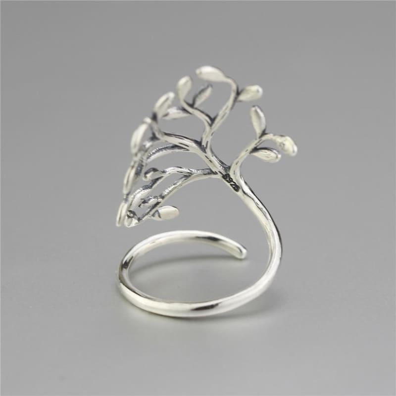 925 Silver Tree Cuffed Fairytale Adjustable Ring