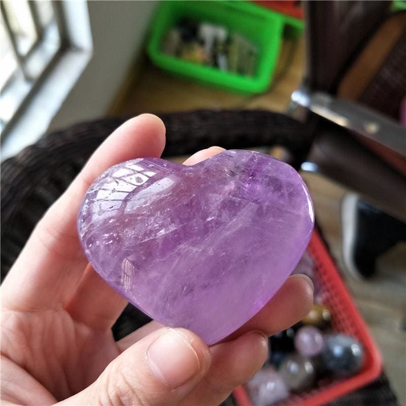 Amethyst Gemstone Heart
