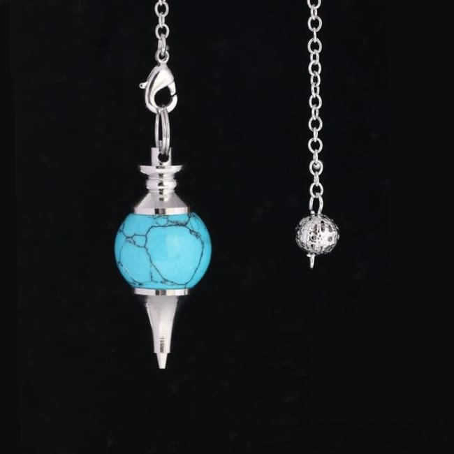 Balance Stone Dowsing Pendulum - Blue Turquoise
