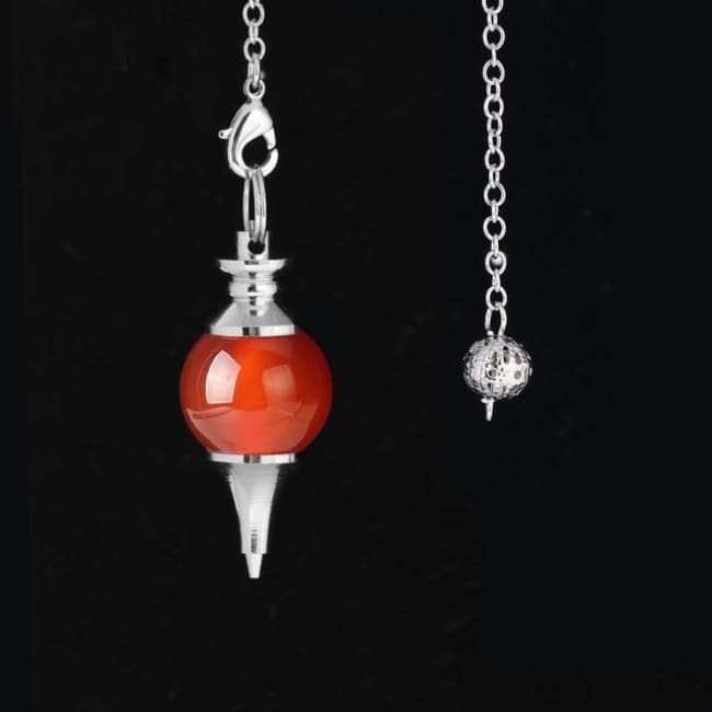 Balance Stone Dowsing Pendulum - Red Agate
