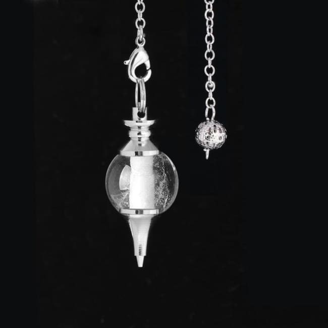 Balance Stone Dowsing Pendulum - White Crystal