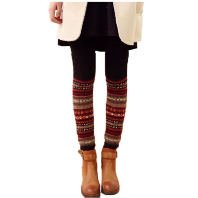 Boho Over Knee Long Knit Crochet Leg Warmers (5 Styles To Choose From) - A