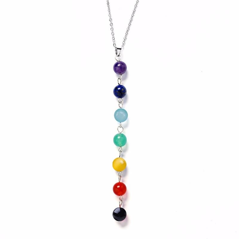 (Clearance) 7 Chakra Gem Stone Beads Pendant