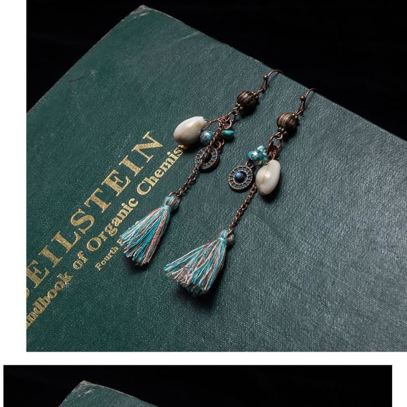 (Clearance) Antique Vintage Bohemian Ethnic Tassel Earrings