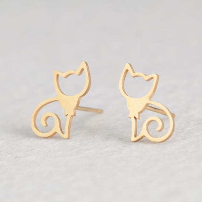 (Clearance) Cute Stud Earrings (16 Styles) - Cat