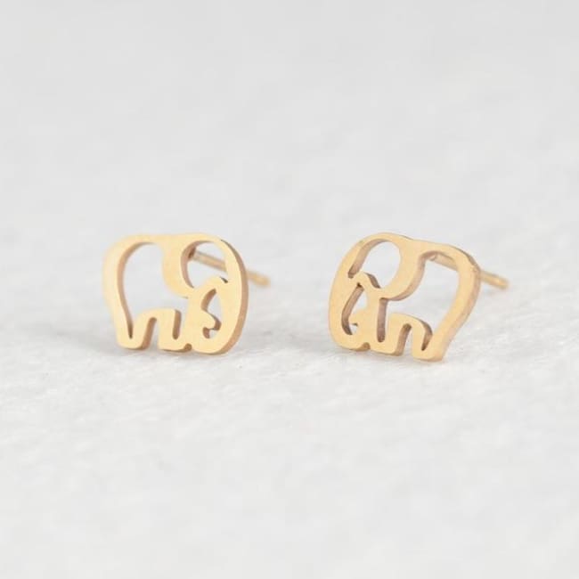 (Clearance) Cute Stud Earrings (16 Styles) - Elephant