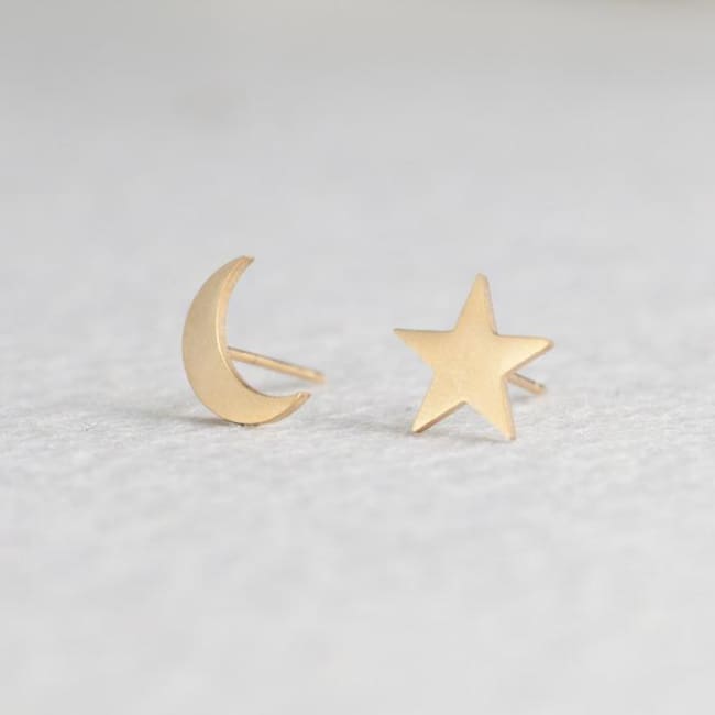 (Clearance) Cute Stud Earrings (16 Styles) - Moon Star