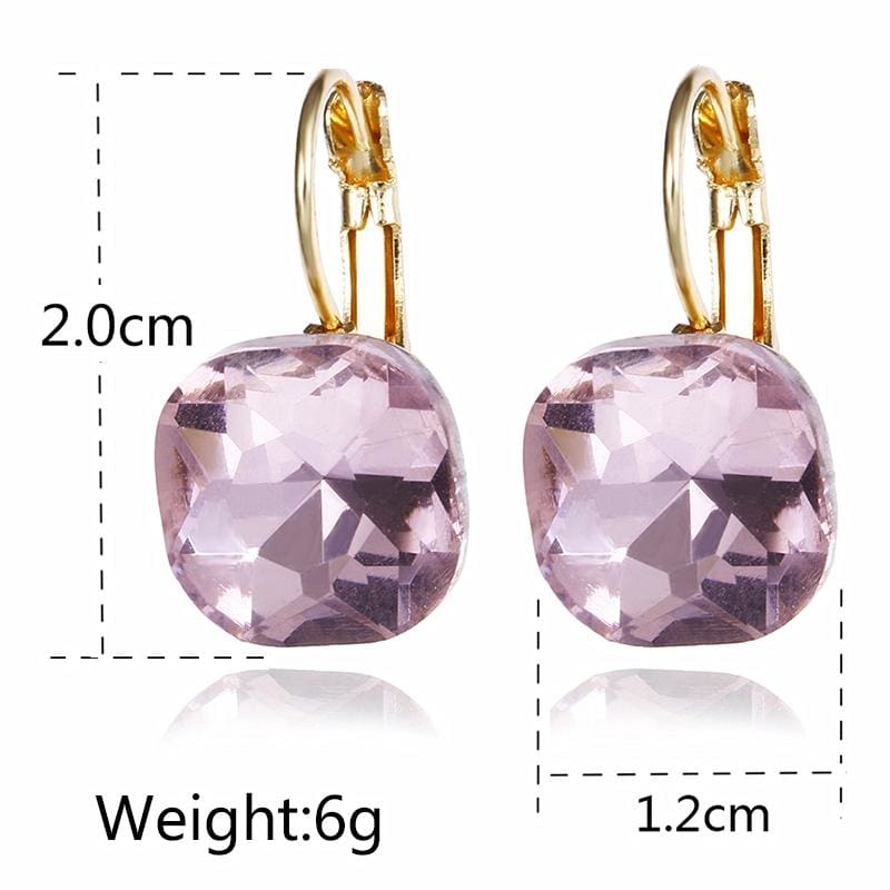 (Clearance) Fashion Crystal Earrings (6 Colors Available)