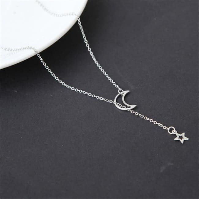 (Clearance) Heart Moon Star Chokers (15 Styles) - O-Nm12Sliver