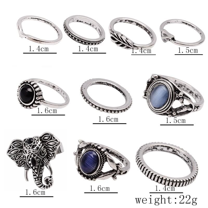 (Clearance) Vintage Antique Silver (Set Of 10) Rings
