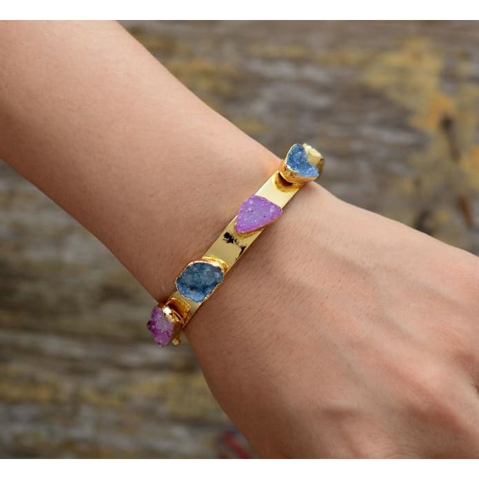 Fashionable & Colorful Druzy Charm Bracelets