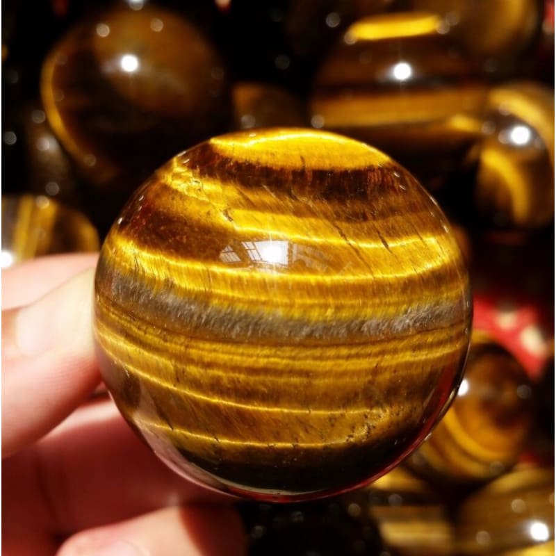 Golden Tiger Eye Healing Crystal Sphere