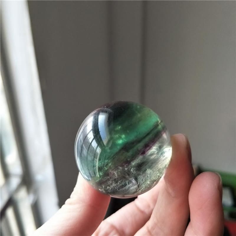 Green Fluorite Crystal Ball