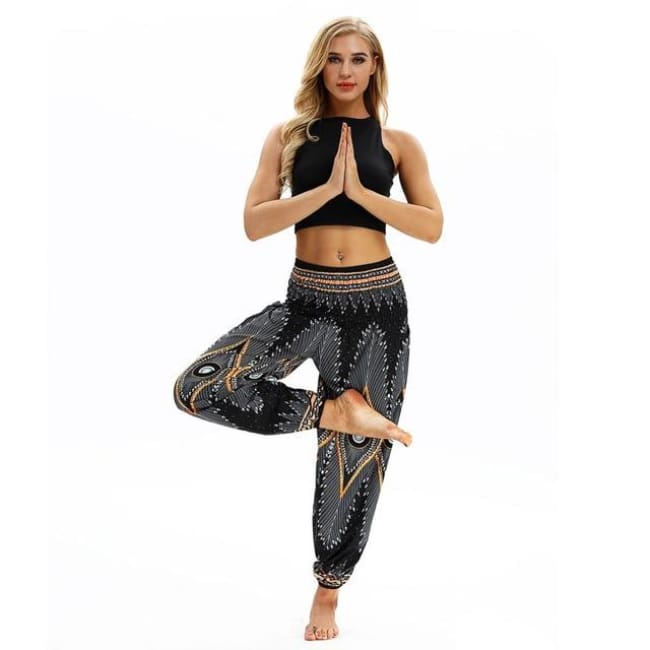 Harem Pants One-Size Fits All So Comfortable! - Black / One Size