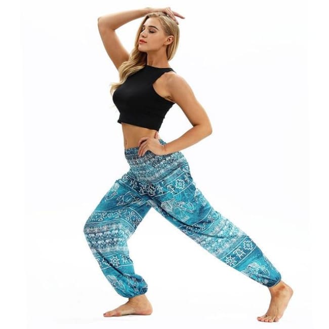 Harem Pants One-Size Fits All So Comfortable! - Teal / One Size