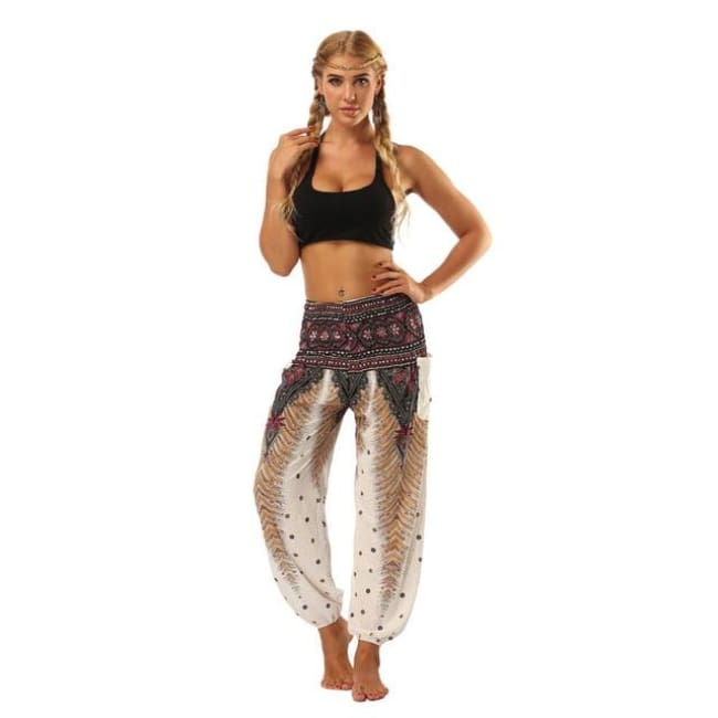 Harem Pants One-Size Fits All So Comfortable! - White / One Size