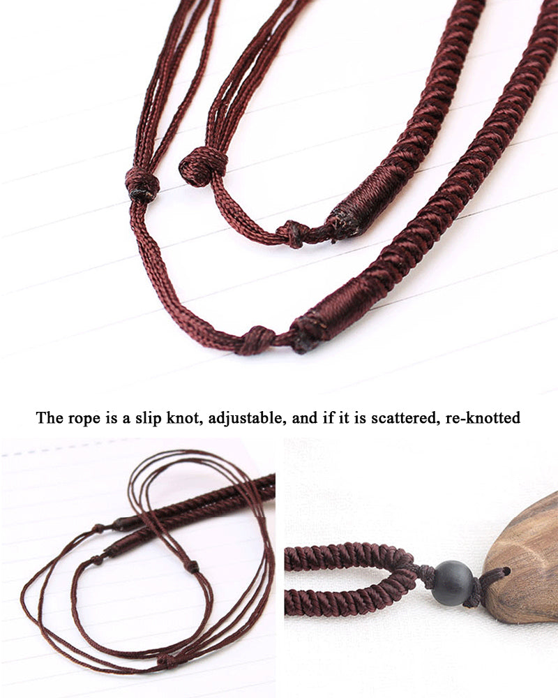 Vintage Sandalwood Natural Stone Necklace