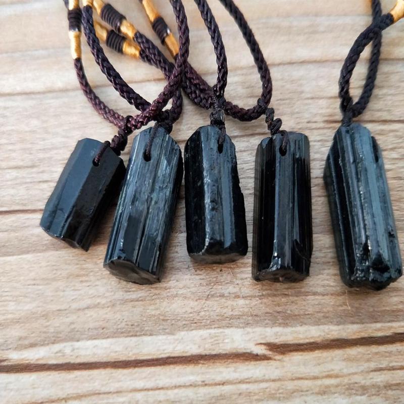 Black Tourmaline Stone Necklace