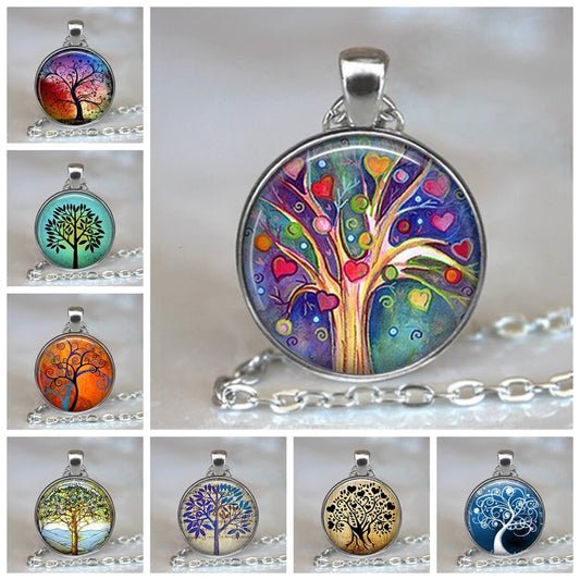 Tree Of Life Cabochon Statement Necklace