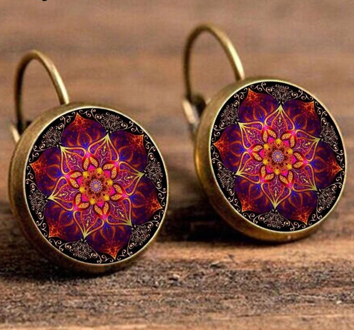 Mandala Flower Earrings
