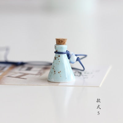 Mini Ceramic Essential Oil Bottle Necklace