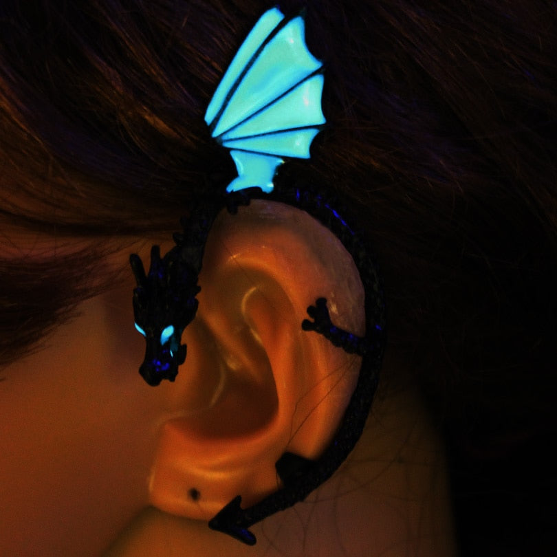 Glow in the Dark Dragon Ear Cuff