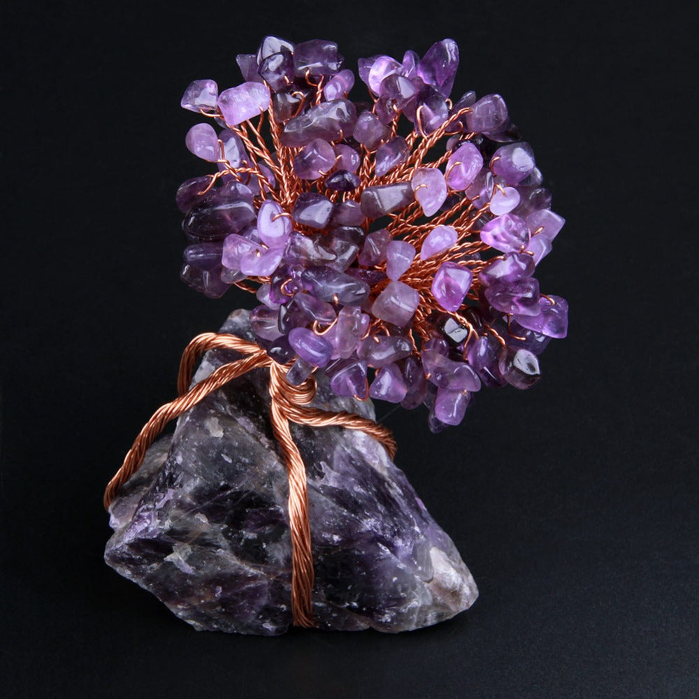 Undying Gemstone Plant (Amethyst & Fluorite) Tree of Life