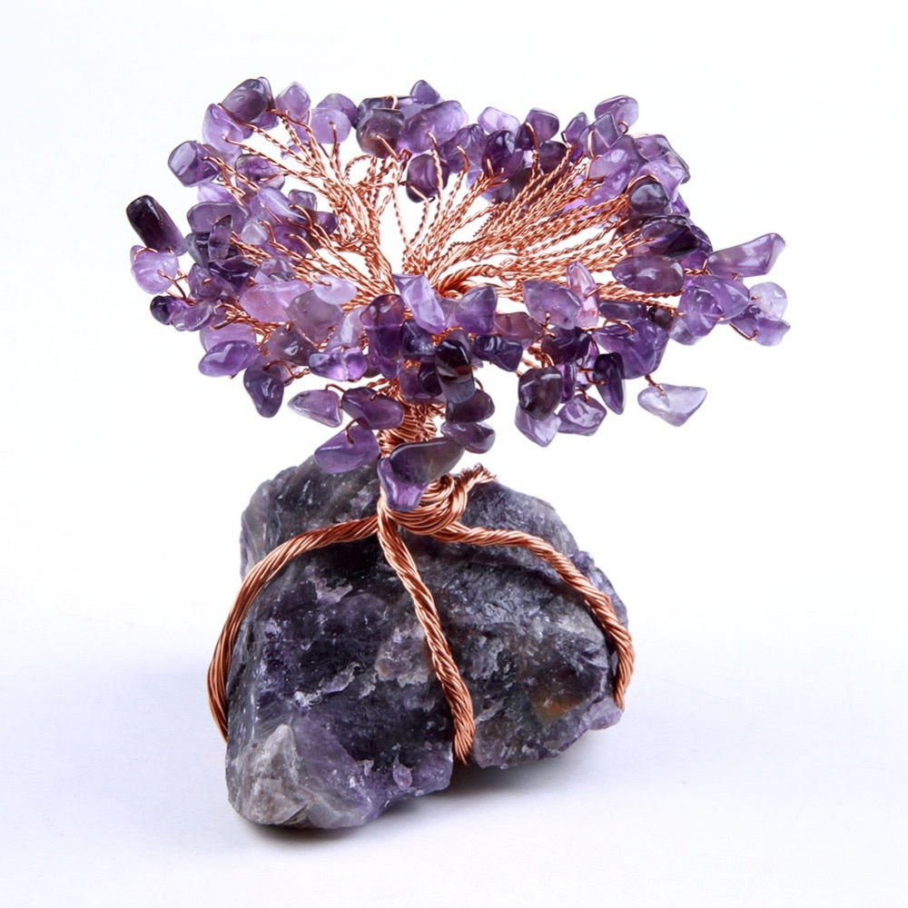 Undying Gemstone Plant (Amethyst & Fluorite) Tree of Life