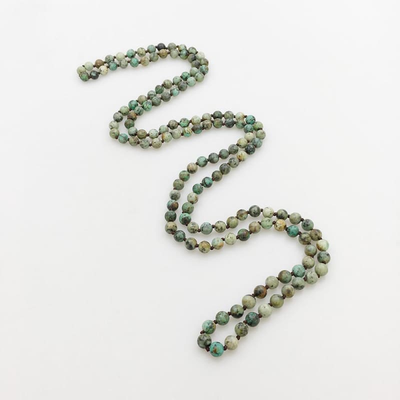 Turquoise Mala Bead Necklace
